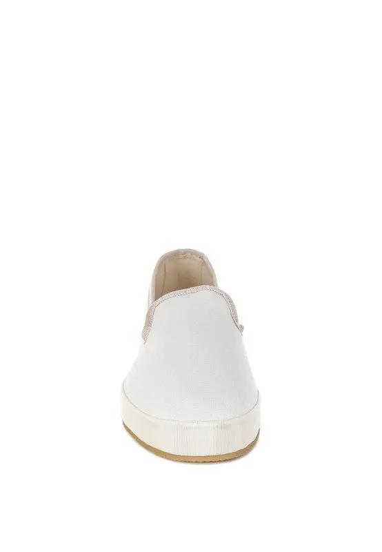 Moshka Round Toe Canvas Slip-On Loafers for Everyday Style - Love Salve